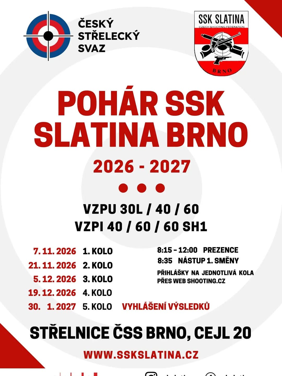 Pohár SSK Slatina Brno 2026/2027